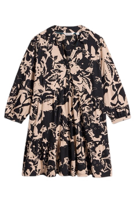 NELA PRINTED SHIRT TUNIC BLACK PRINT 2