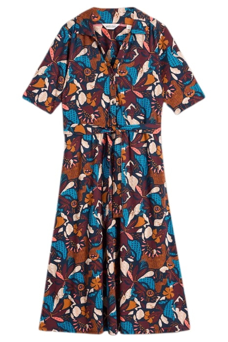 AVA JERSEY MIDI DRESS NAVY PRINT 3