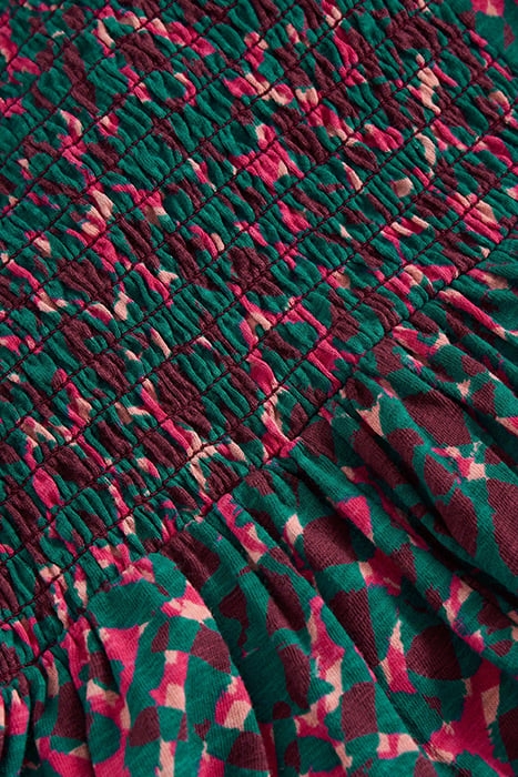 MAEVA JERSEY DRESS TEAL PRINT 6