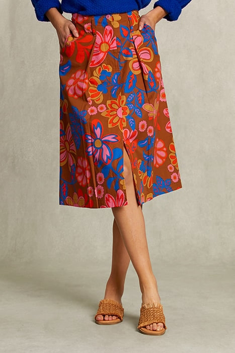 MULTI FLORAL MIDI SKIRT MULTI 1