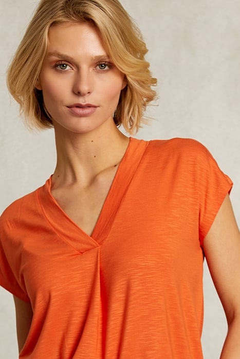 ORANGE V-NECK T-SHRIRT SHORT SLEEVES ORANGE 4