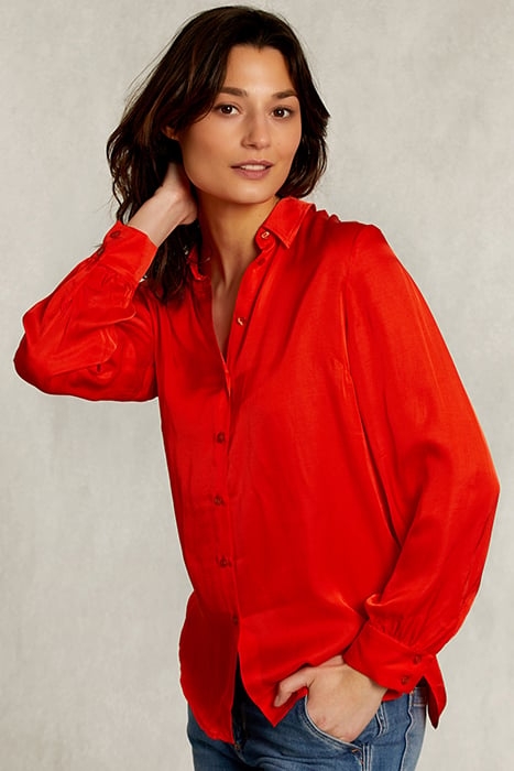 ORANGE VISCOSE BLOUSE WITH BUTTONS RED 1
