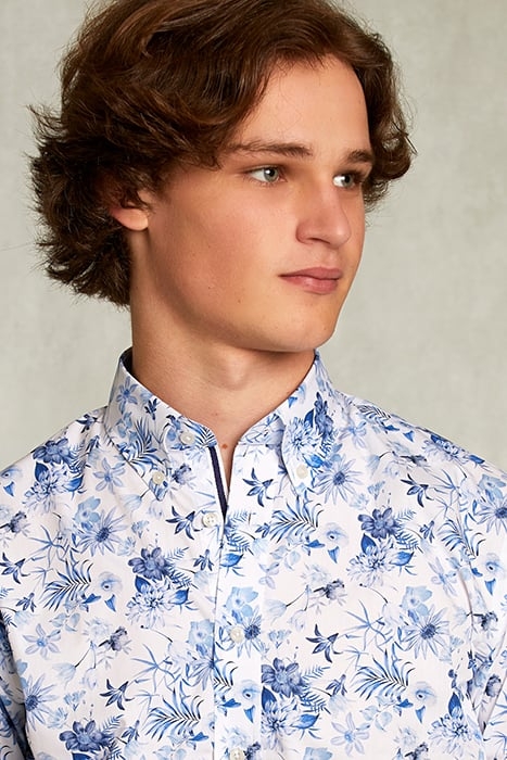 CUSTOM FIT FLORAL SHIRT MULTI WHITE 4