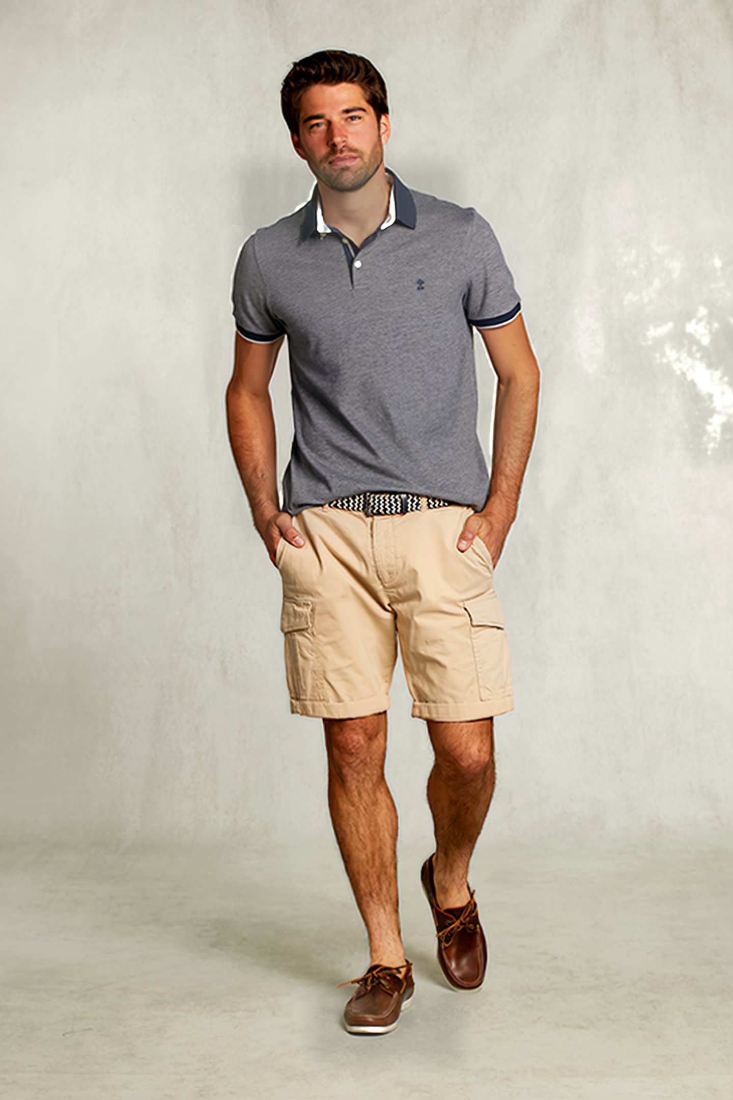 CUSTOM FIT COTTON POLO INDIAN OCEAN MIX BLUE 3