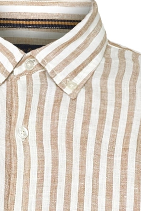 GREGSI LINEN STRIPE BROWN LION 7