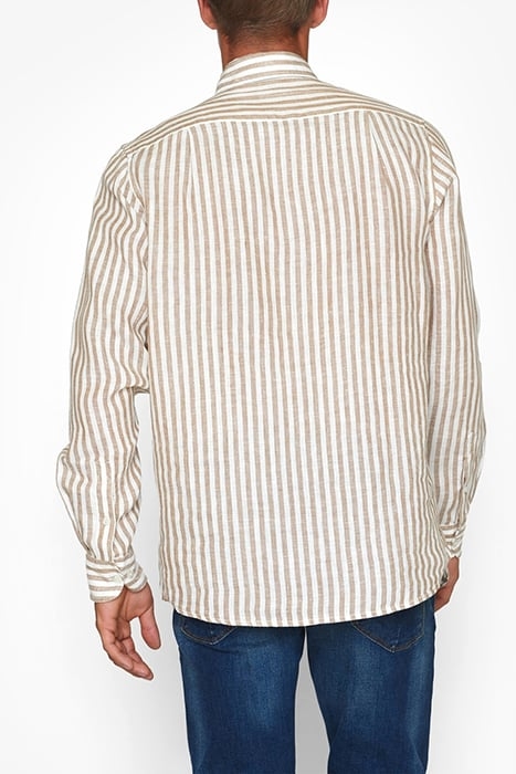 GREGSI LINEN STRIPE BROWN LION 2