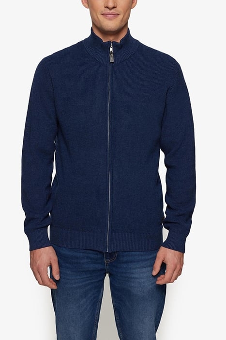 ANDERSSI STRUCTURE CARDIGAN + MID BLUE MELANGE 1