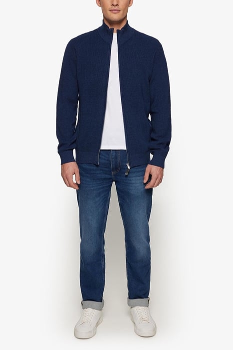 ANDERSSI STRUCTURE CARDIGAN + MID BLUE MELANGE 3