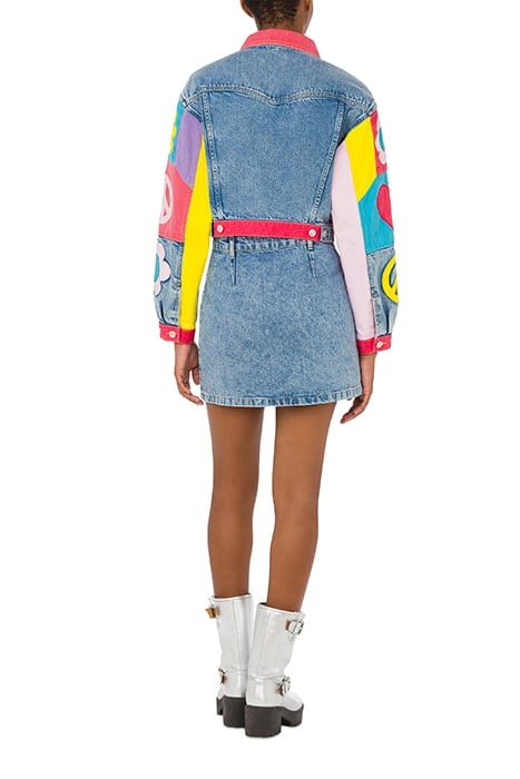 SYMBOL PATCHES RECYCLED DENIM JACKET BLUE 2