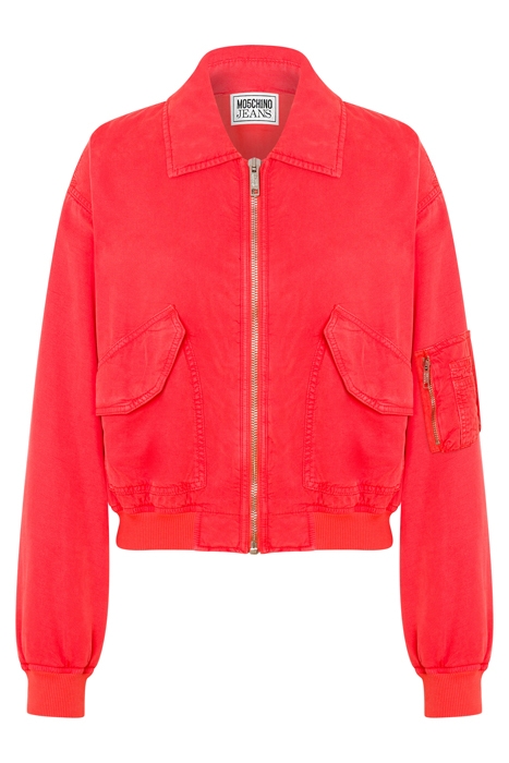 GARMENT-DYED LYOCELL BOMBER JACKET RED 3