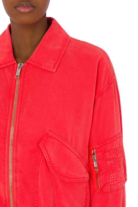 GARMENT-DYED LYOCELL BOMBER JACKET RED 4