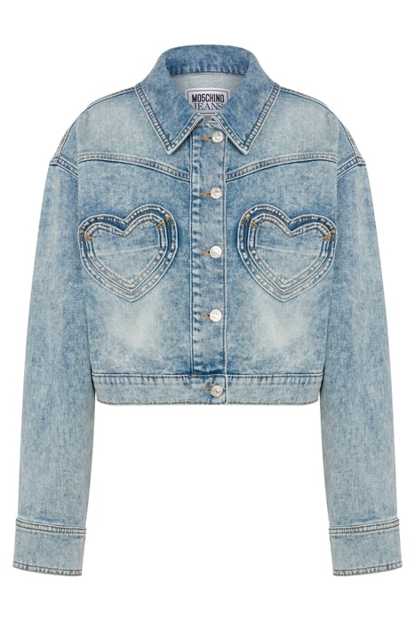 HEART POCKETS STRETCH DENIM JACKET BLUE 3