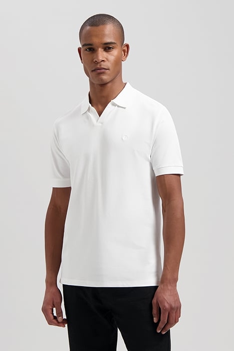 DS_BOWIE V- NECK POLO WHITE WHITE 1