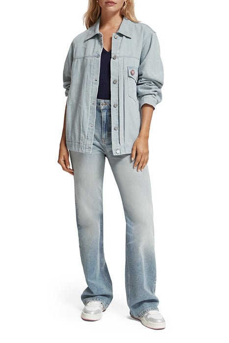 TRUCKER JACKET — INDIGO WAVES JACQUARD INDIGO WAVE JACQUARD 3