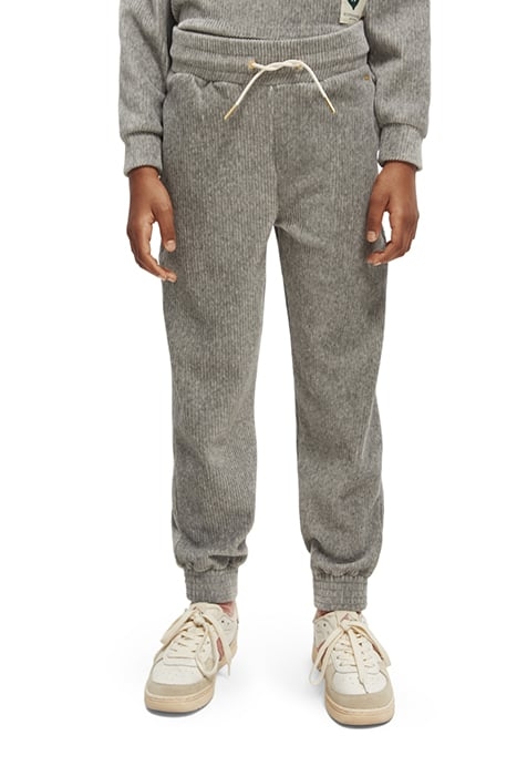 GIRLS CORDUROY TAPERED SWEATPANTS GREY MELANGE 1
