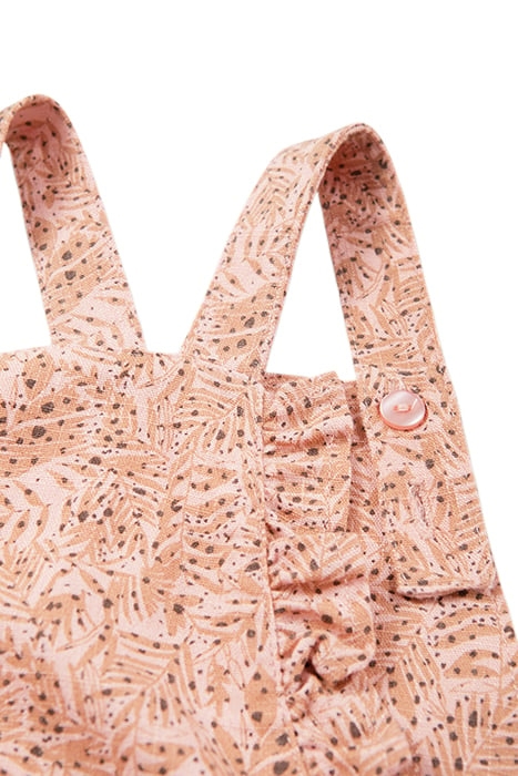 BABY GIRLS’ ECRU T-SHIRT AND PRINTED DUNGAREES OUTFIT 7