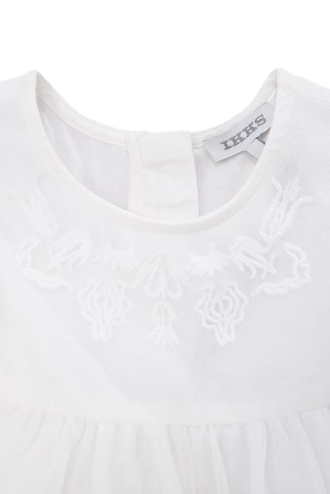 BABY GIRLS’ ECRU OCCASIONWEAR TOP WITH EMBROIDERED TULLE 4