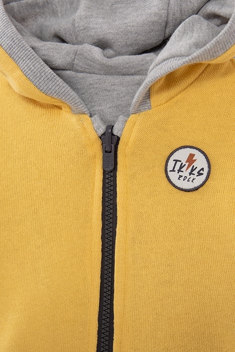 BABY BOYS’ GREY/YELLOW REVERSIBLE CARDIGAN 4