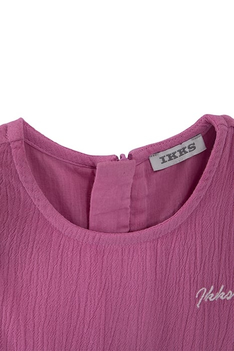 BABY GIRLS’ MAUVE CREPE DRESS WITH ETHNIC EMBROIDERY 5