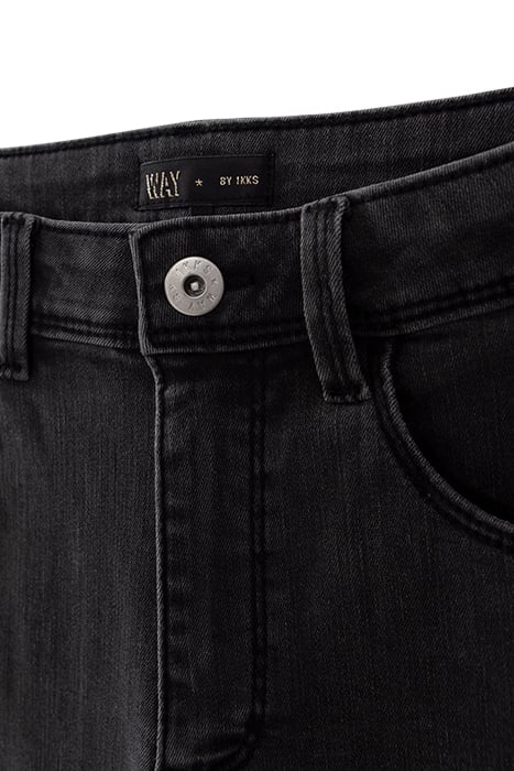 GIRLS’ FADED BLACK CROPPED WIDE JEANS 3