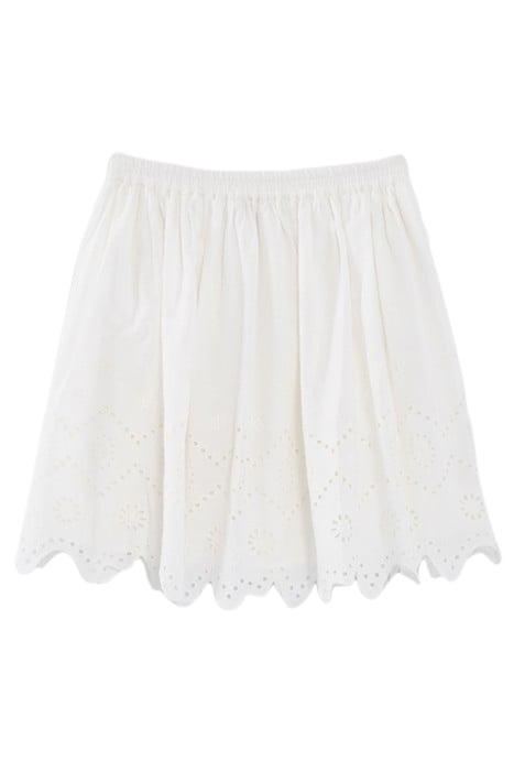GIRLS’ OFF-WHITE SKIRT WITH EYELET EMBROIDERY 2