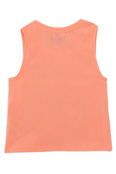 GIRLS’ NEON ORANGE VEST TOP, MUSHROOMS & PALM TREES IMAGES 2
