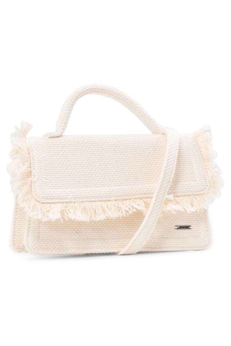 GIRLS’ ECRU MINI HANDBAG WITH FRINGED FLAP 1