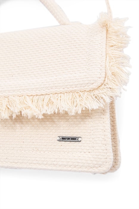 GIRLS’ ECRU MINI HANDBAG WITH FRINGED FLAP 4