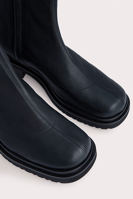 KAH BLACK STRETCH LEATHER BLACK 5