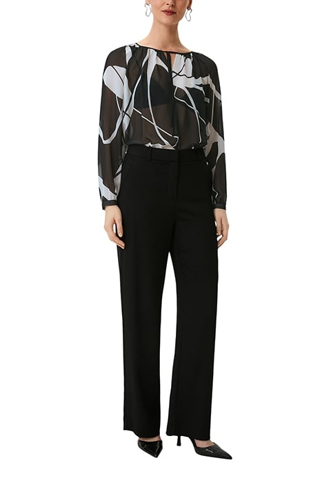 COMMA BLOUSES GREY/BLACK 3