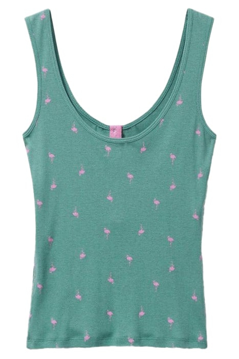 SHERBET VEST TEAL PRINT 3