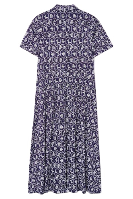 RUA JERSEY SHIRT DRESS NAVY MULTI 3