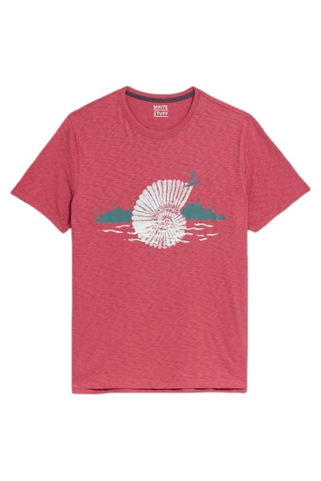 SURF SHELL GRAPHIC TEE CORAL PRINT 3