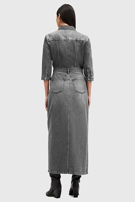 BLAIR LS DENIM DRESS WASHED BLACK 2