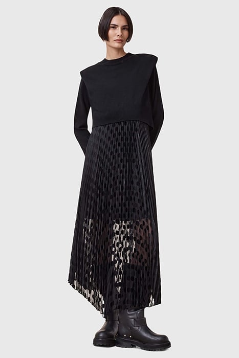 LEIA DOTT DRESS BLACK 1