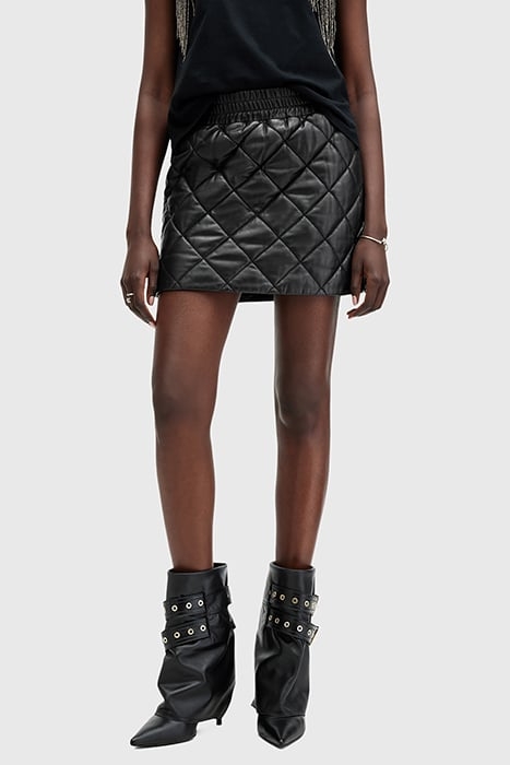 OTTIE QUILT SKIRT BLACK 1