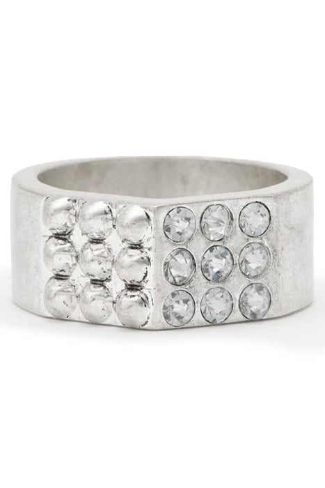 RIANNE HEX CHNK RING WARM SILVER 3