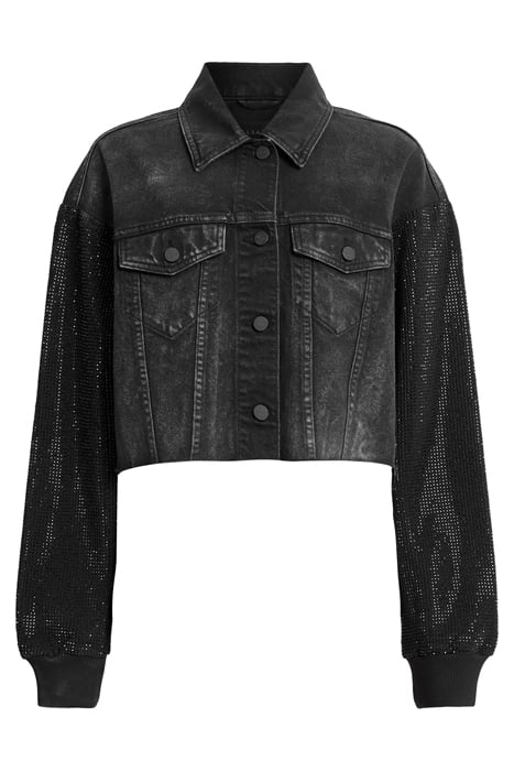 ANDERS EMB SHACKET WASHED BLACK 4