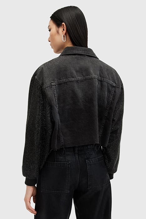 ANDERS EMB SHACKET WASHED BLACK 2