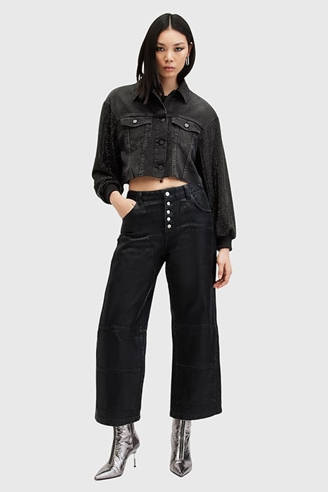 ANDERS EMB SHACKET WASHED BLACK 3