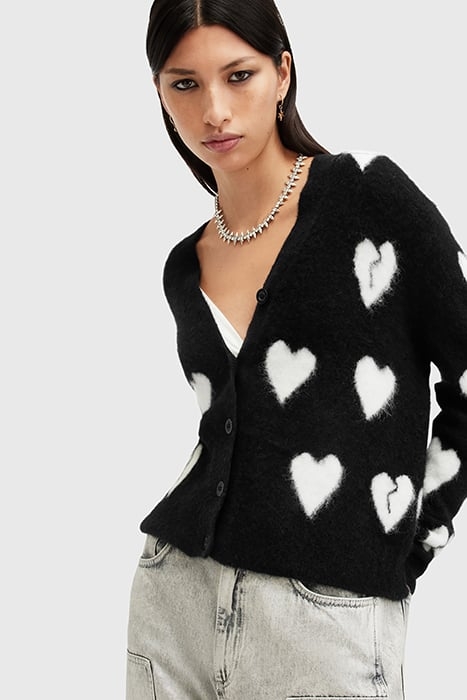 AMORA CARDIGAN BLACK/CHALK WHITE 5