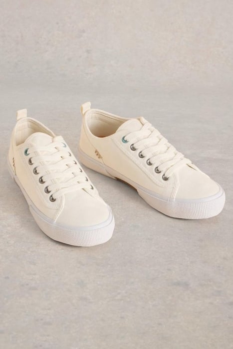 PIPPA CANVAS LACE UP TRAINER BRILLIANT WHITE 1
