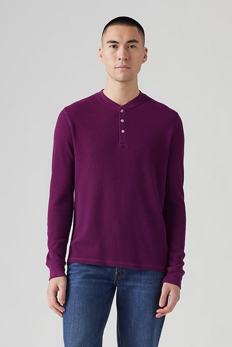 LS THERMAL 3 BTTN HENLEY POTENT PURPLE 1