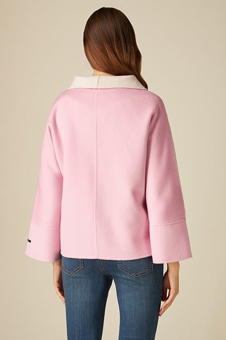 WOOL BLEND CLOTH CAPE PINK 2