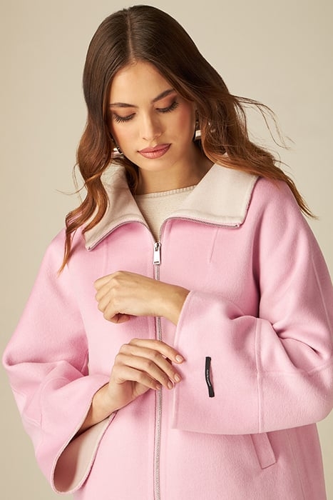 WOOL BLEND CLOTH CAPE PINK 4