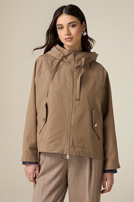 SHORT OVERSIZED PARKA CAMEL 1
