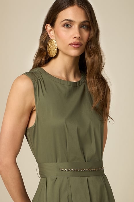 LONG DRESS WITH JEWEL BELT GREEN 5