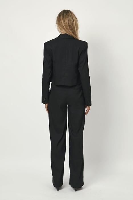 ACEDIA CROPPED LINEN BLAZER RAVEN 5