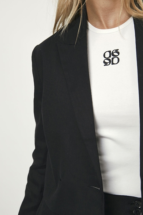 ACEDIA CROPPED LINEN BLAZER RAVEN 6