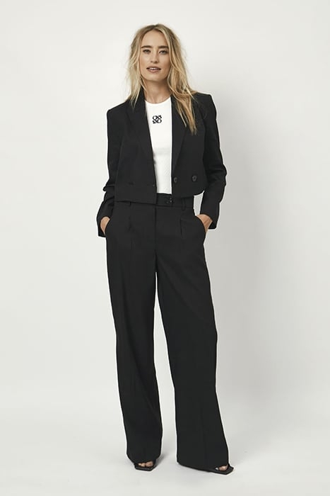 ACEDIA CROPPED LINEN BLAZER RAVEN 7